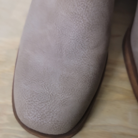 Korks KORKS EASE Marci II Natural Tan Heeled Boots Chunky Wooden Heel - Picture 4 of 13